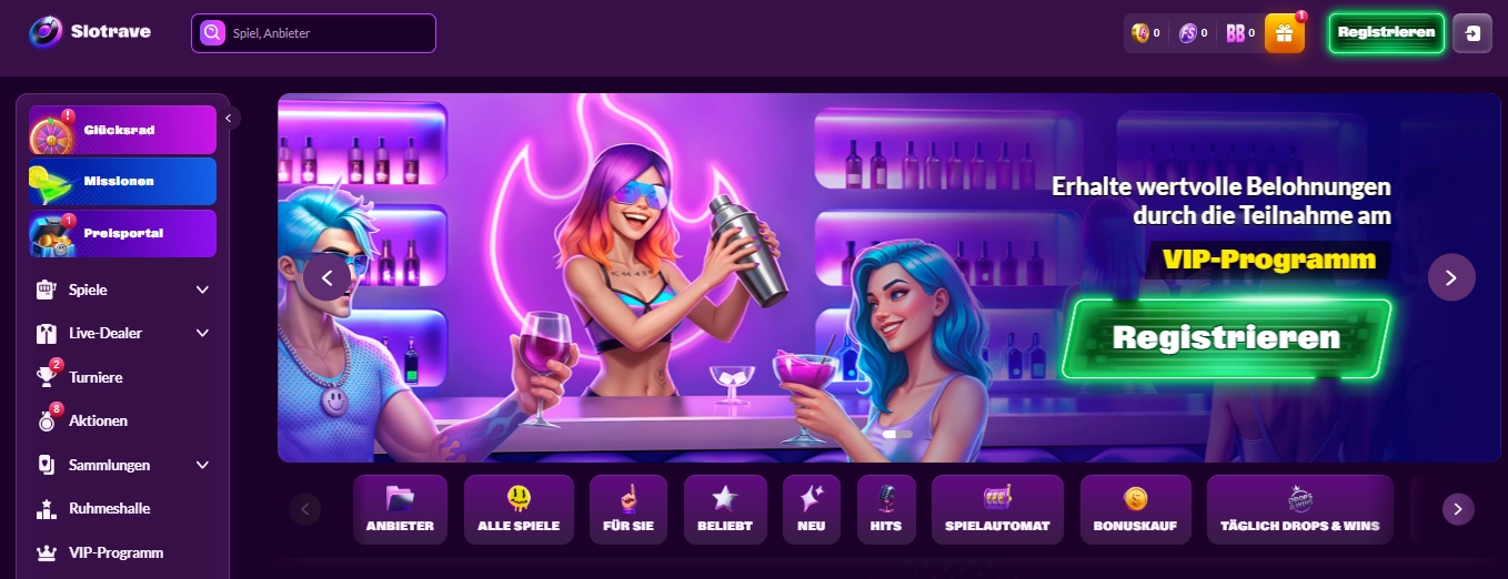 SlotRave Online Casino Österreich
